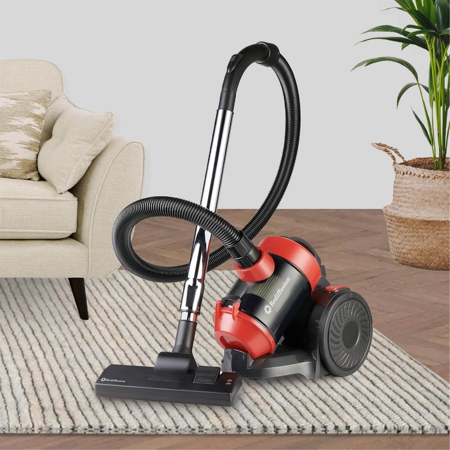 Rediffusion Multi Cyclonic Bagless Vacuum Cleaner Red