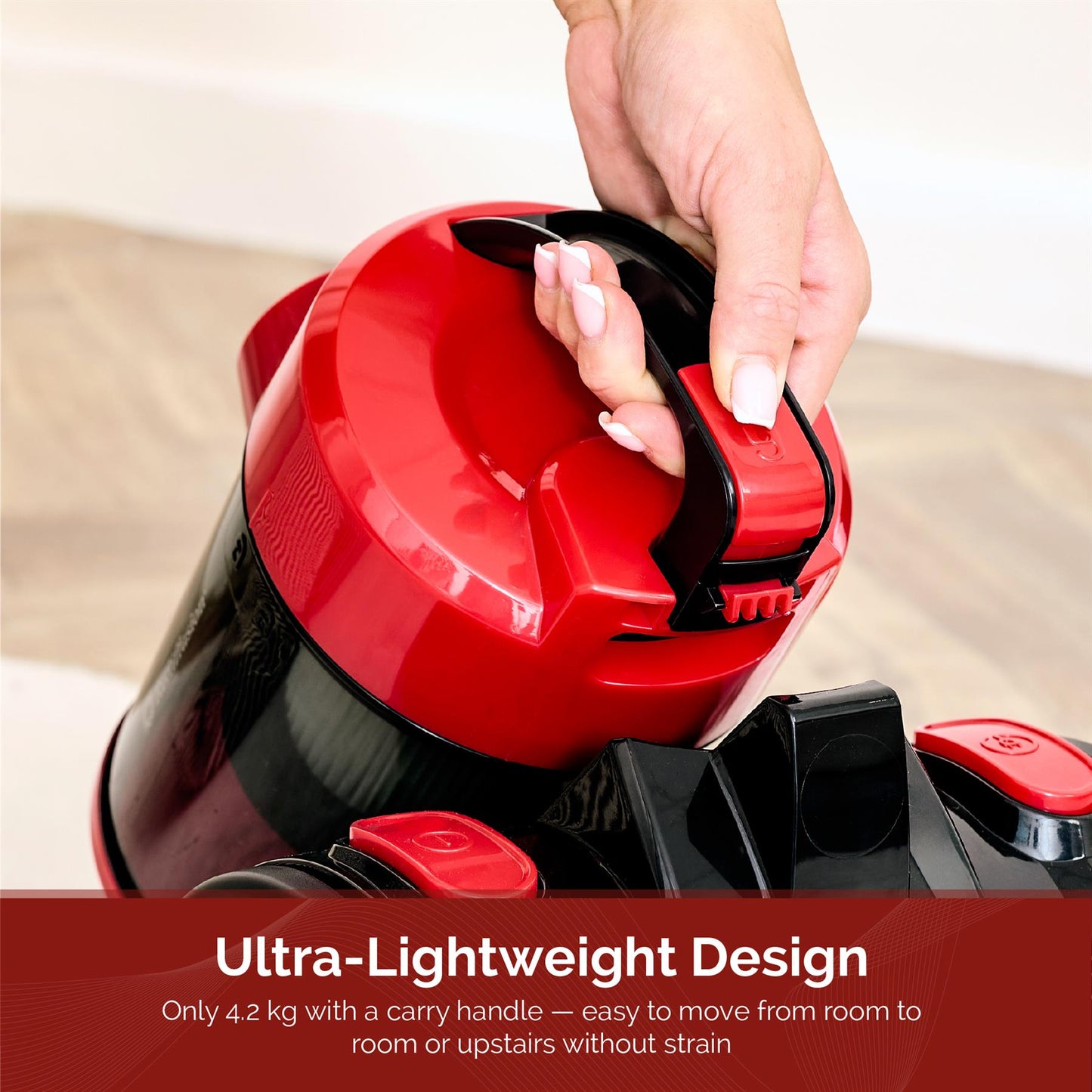 Rediffusion Multi Cyclonic Bagless Vacuum Cleaner Red