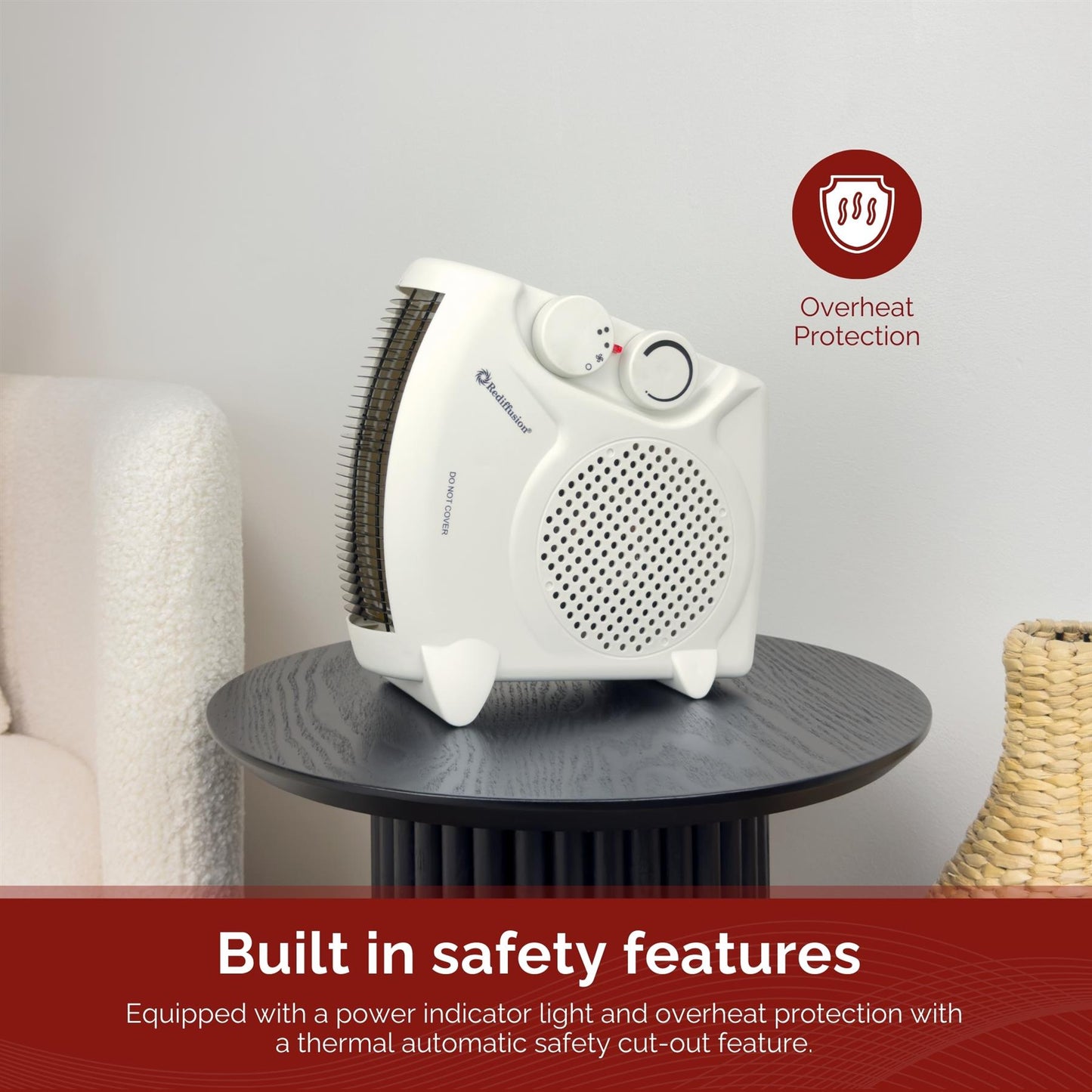Rediffusion Portable Dual Position Fan Heater