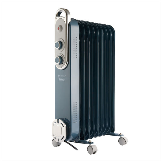 Rediffusion Vintage 9 Fin Oil Filled Radiator 2KW Blue