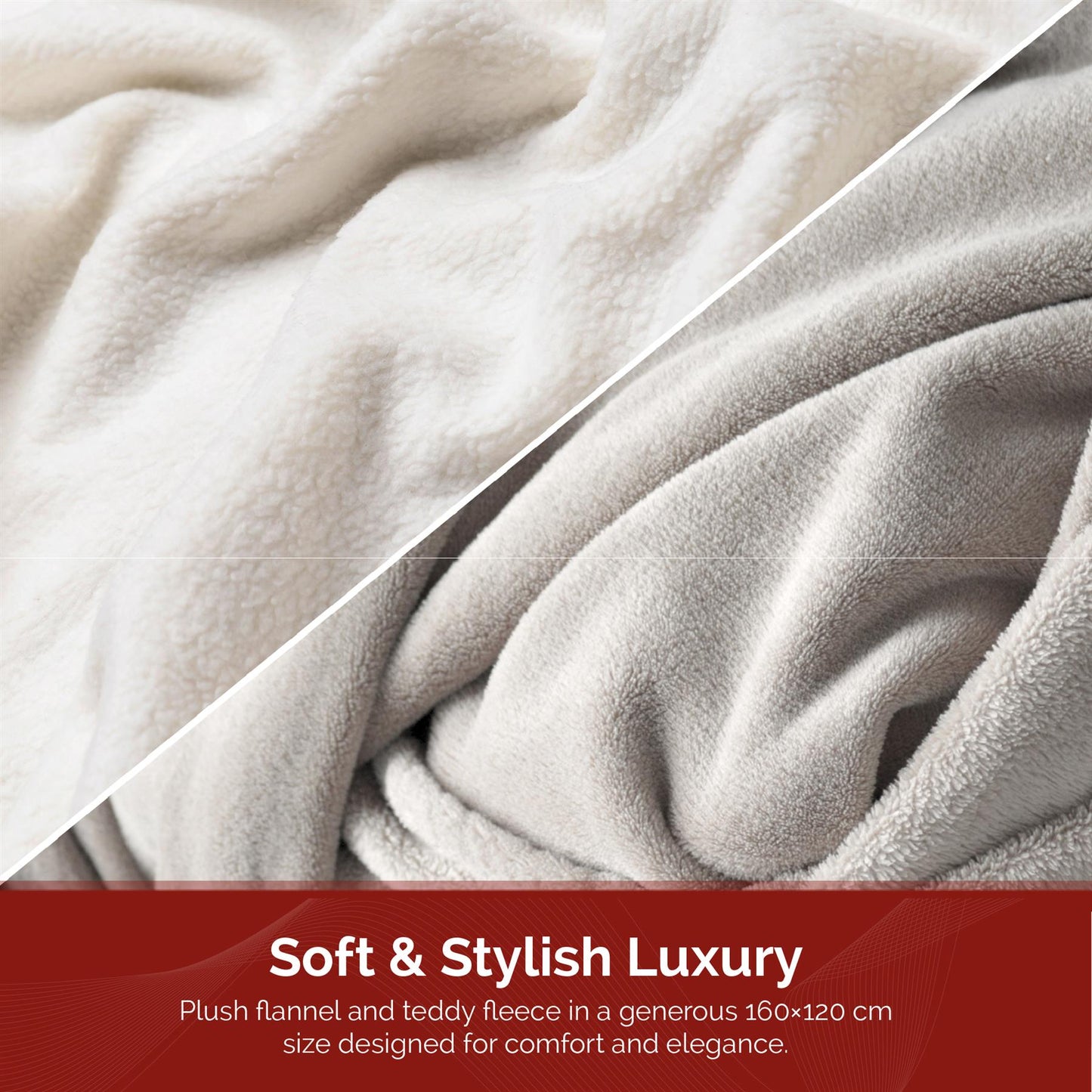 Rediffusion CosySnug Luxury Heated Throw Grey