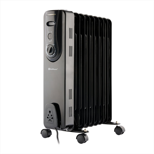 Rediffusion 9 Fin Oil Filled Radiator 2KW Black
