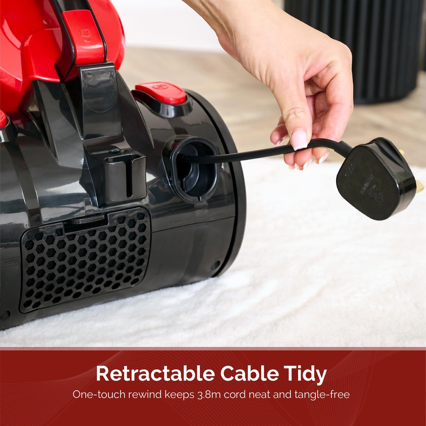 Rediffusion Multi Cyclonic Bagless Vacuum Cleaner Red