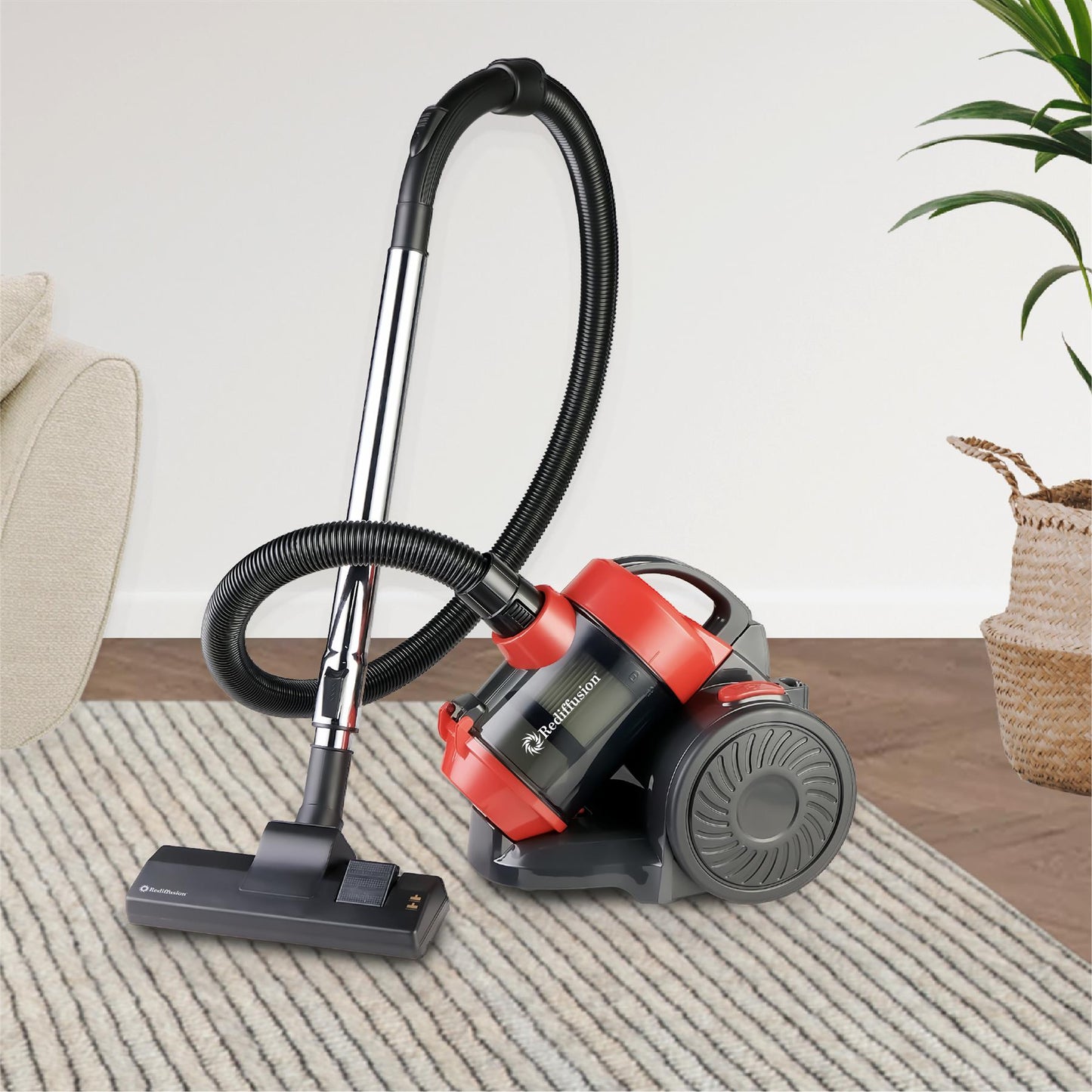 Rediffusion Multi Cyclonic Bagless Vacuum Cleaner Red