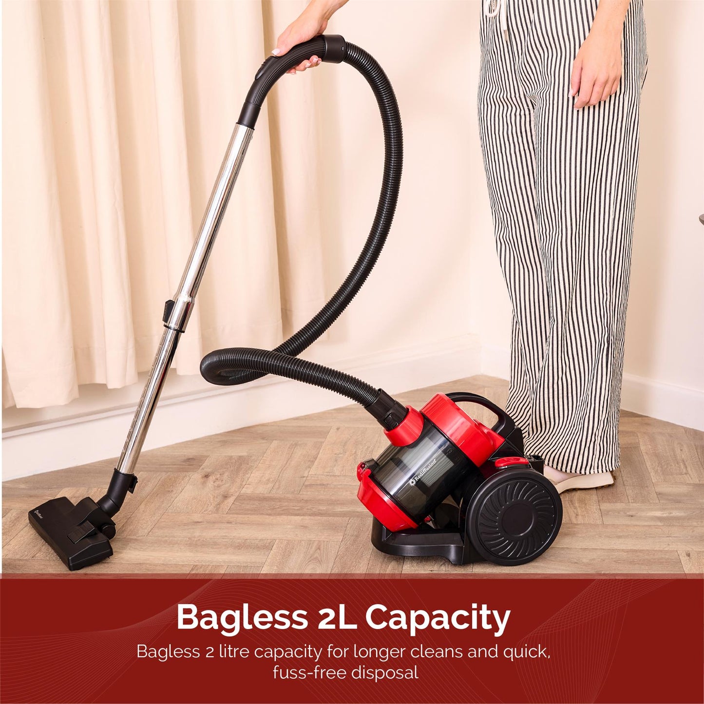 Rediffusion Multi Cyclonic Bagless Vacuum Cleaner Red