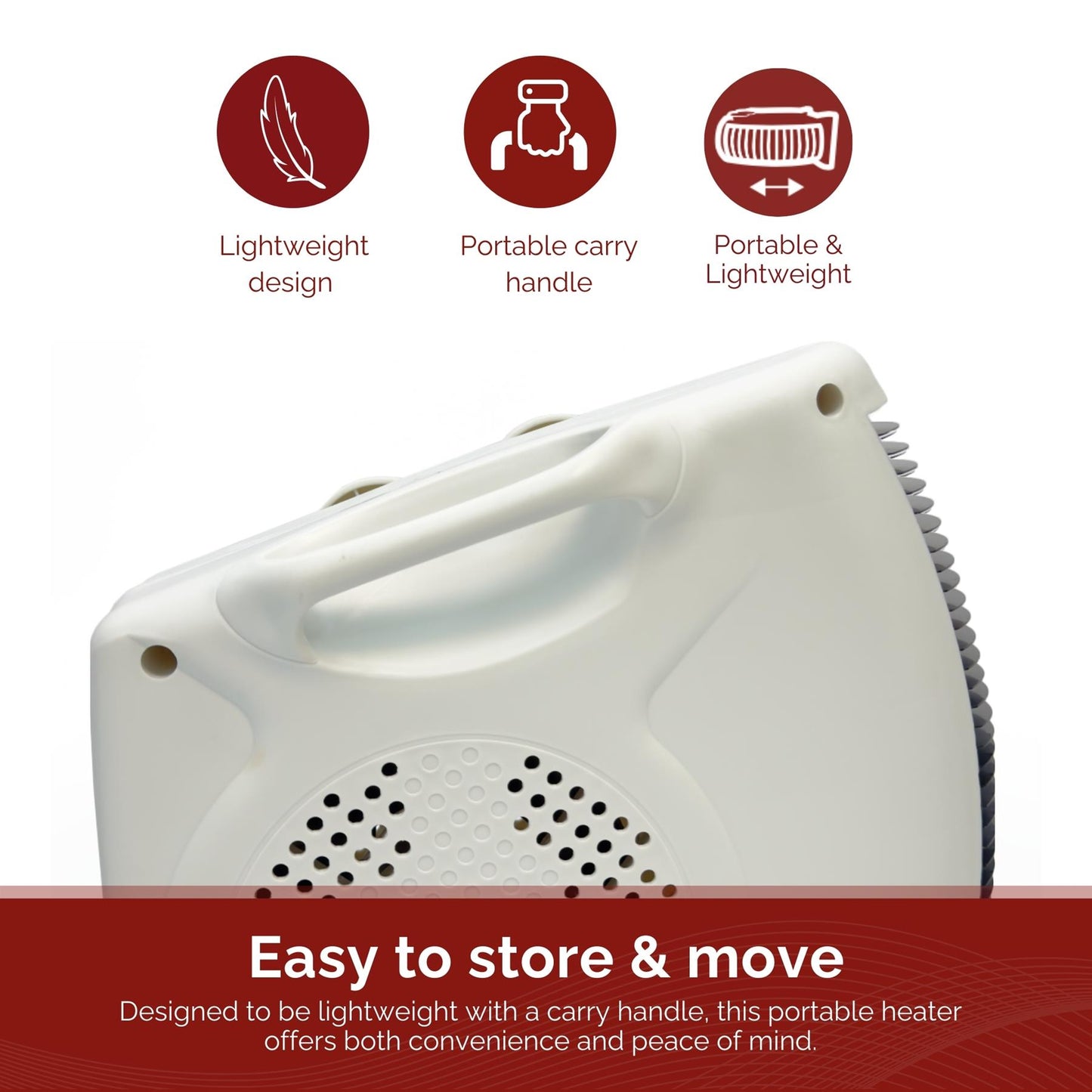 Rediffusion Portable Dual Position Fan Heater