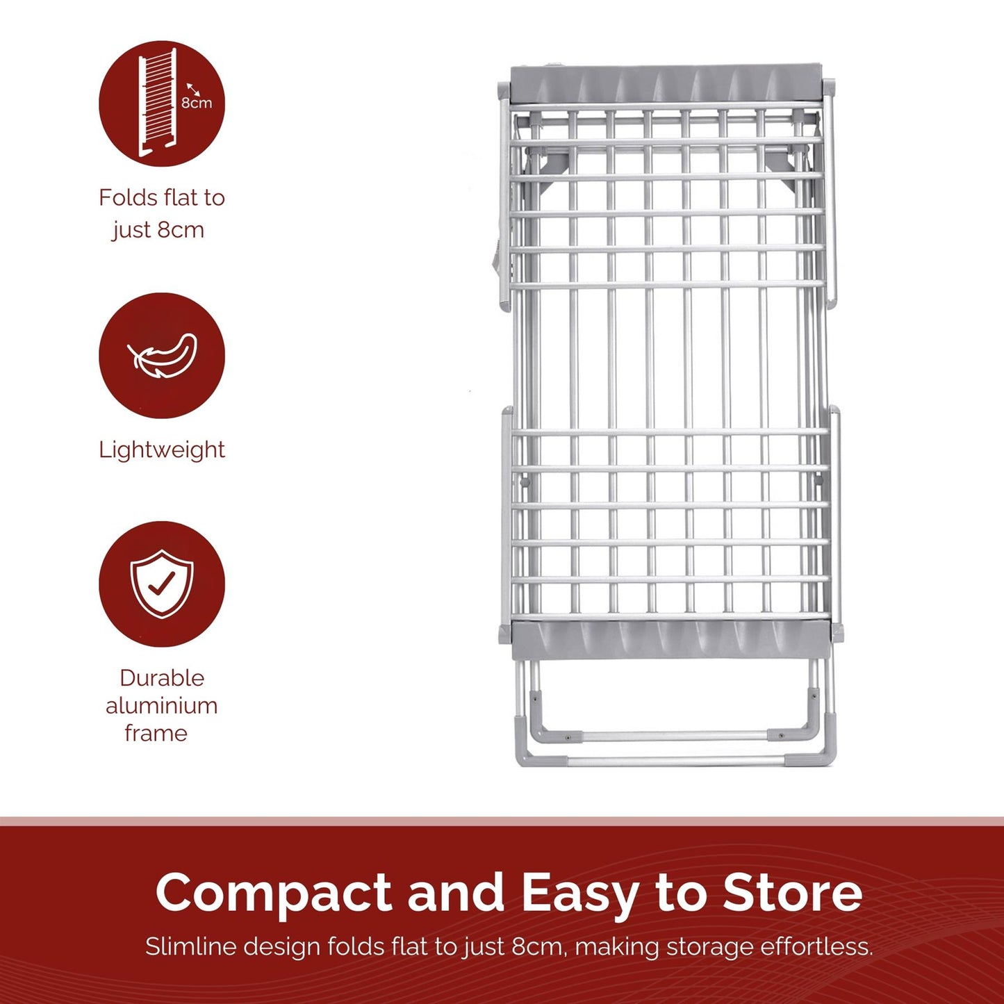 Rediffusion Winged Heated Clothes Airer with Cover