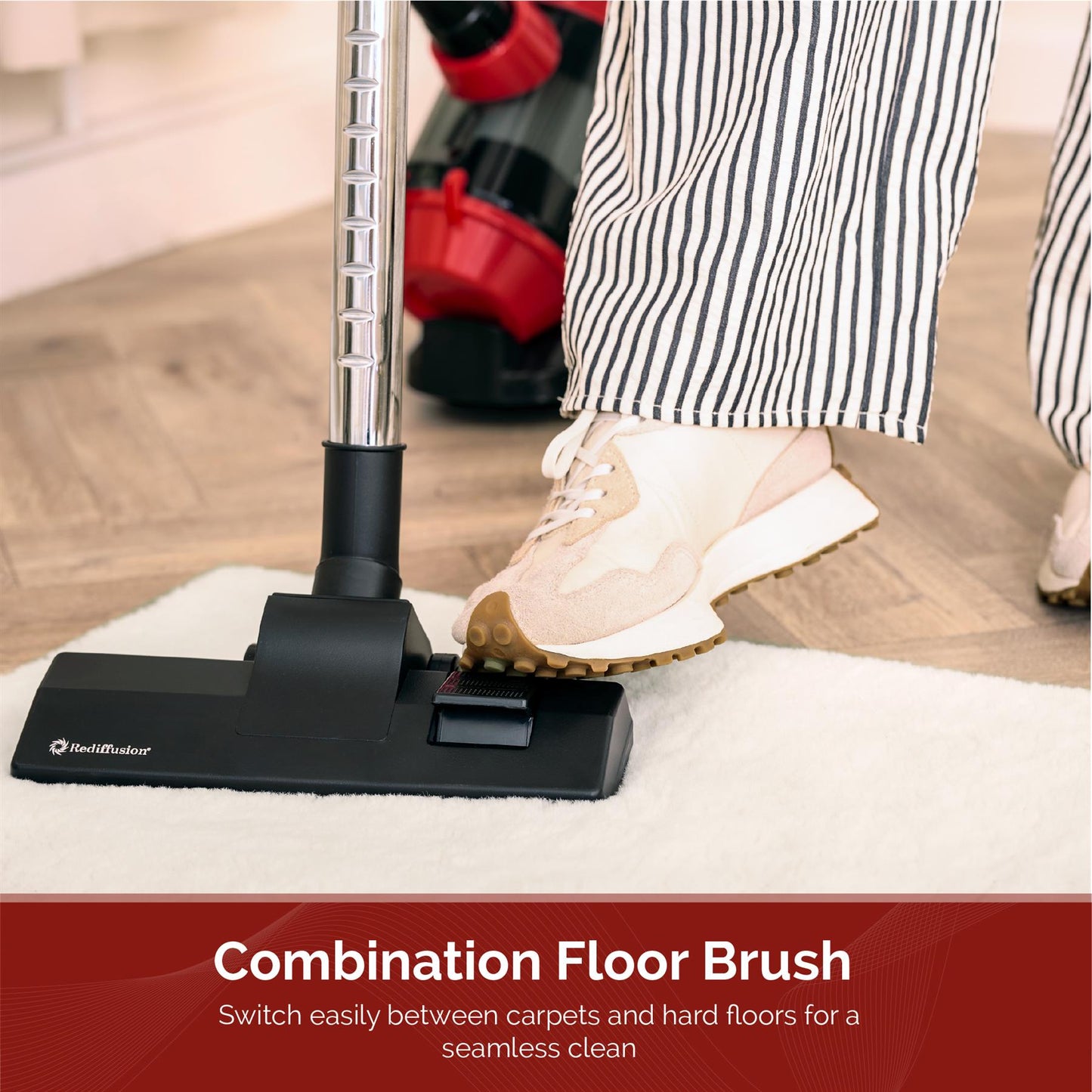 Rediffusion Multi Cyclonic Bagless Vacuum Cleaner Red