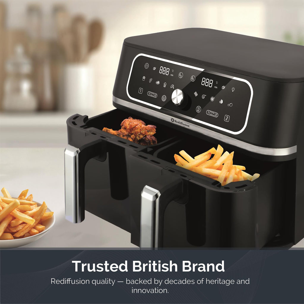 Rediffusion ClearCook 9L Dual Zone Air Fryer with Viewing Window