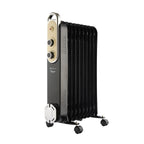 Rediffusion Vintage 9 Fin Oil Filled Radiator 2KW Black