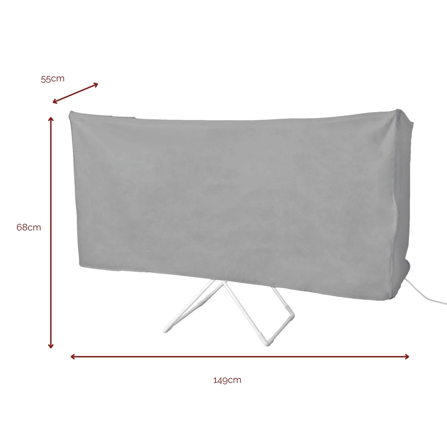 Rediffusion Winged Heated Clothes Airer with Cover