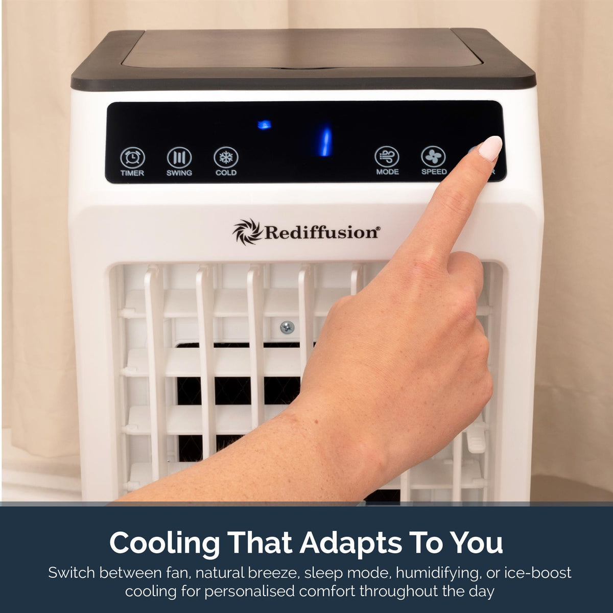 Rediffusion 4-in-1 Digital 6L Evaporative Air Cooler - White