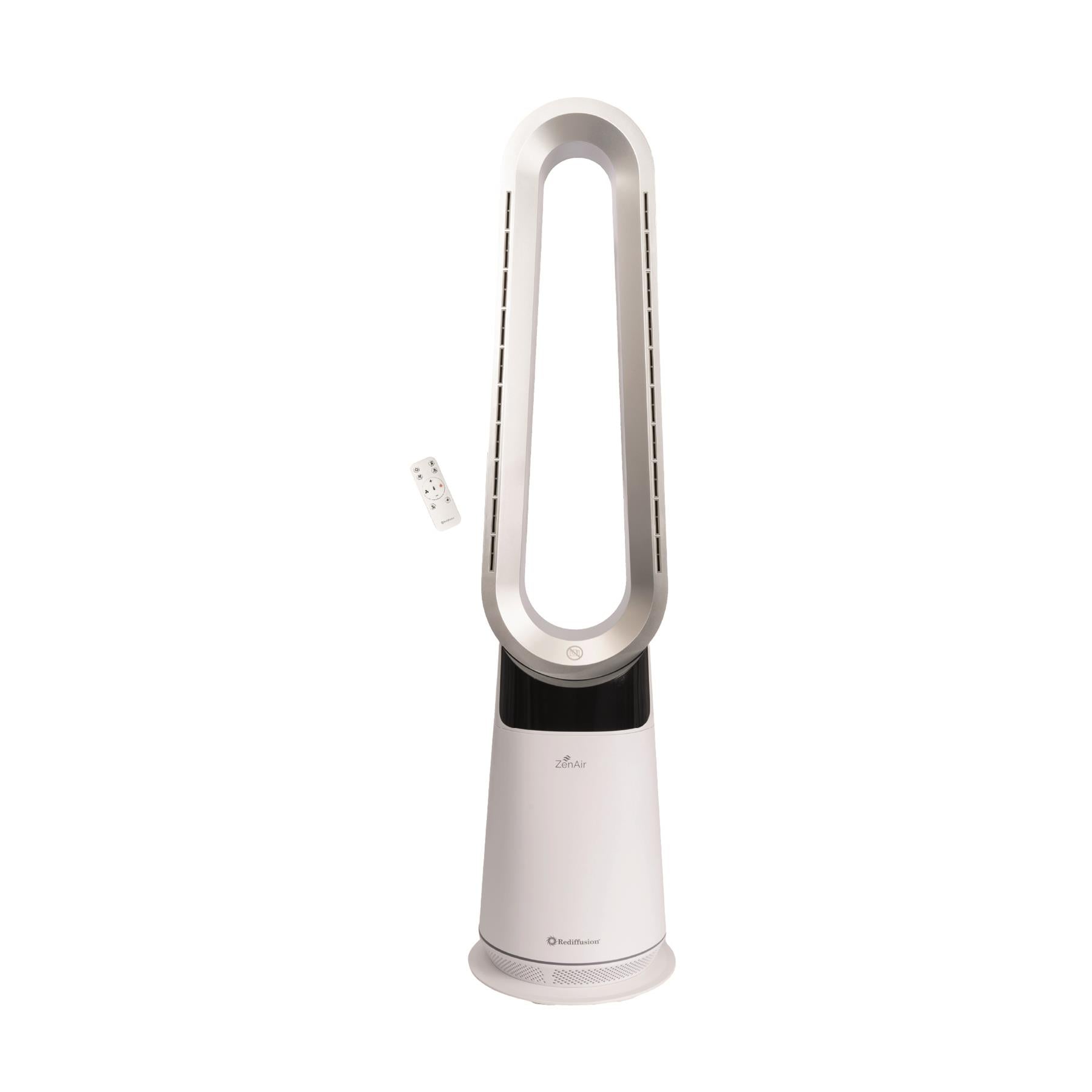 Rediffusion ZenAir Bladeless 3 in 1 Air Purifier, Fan & Heater - White