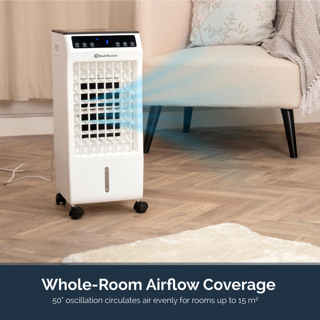 Rediffusion 4-in-1 Digital 6L Evaporative Air Cooler - White