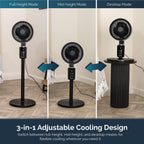Rediffusion Air360 Adjustable Height Oscillating Fan
