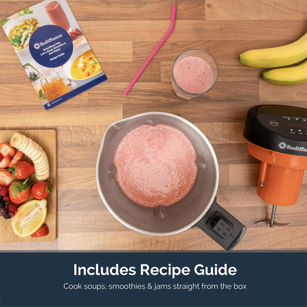 Rediffusion SmartSoup Plus 3-in-1 Soup, Smoothie & Jam Maker - Black