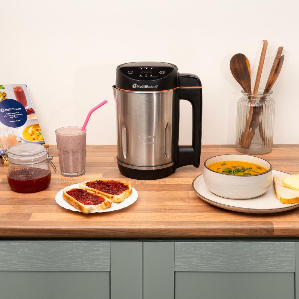 Rediffusion SmartSoup Plus 3-in-1 Soup, Smoothie & Jam Maker - Black