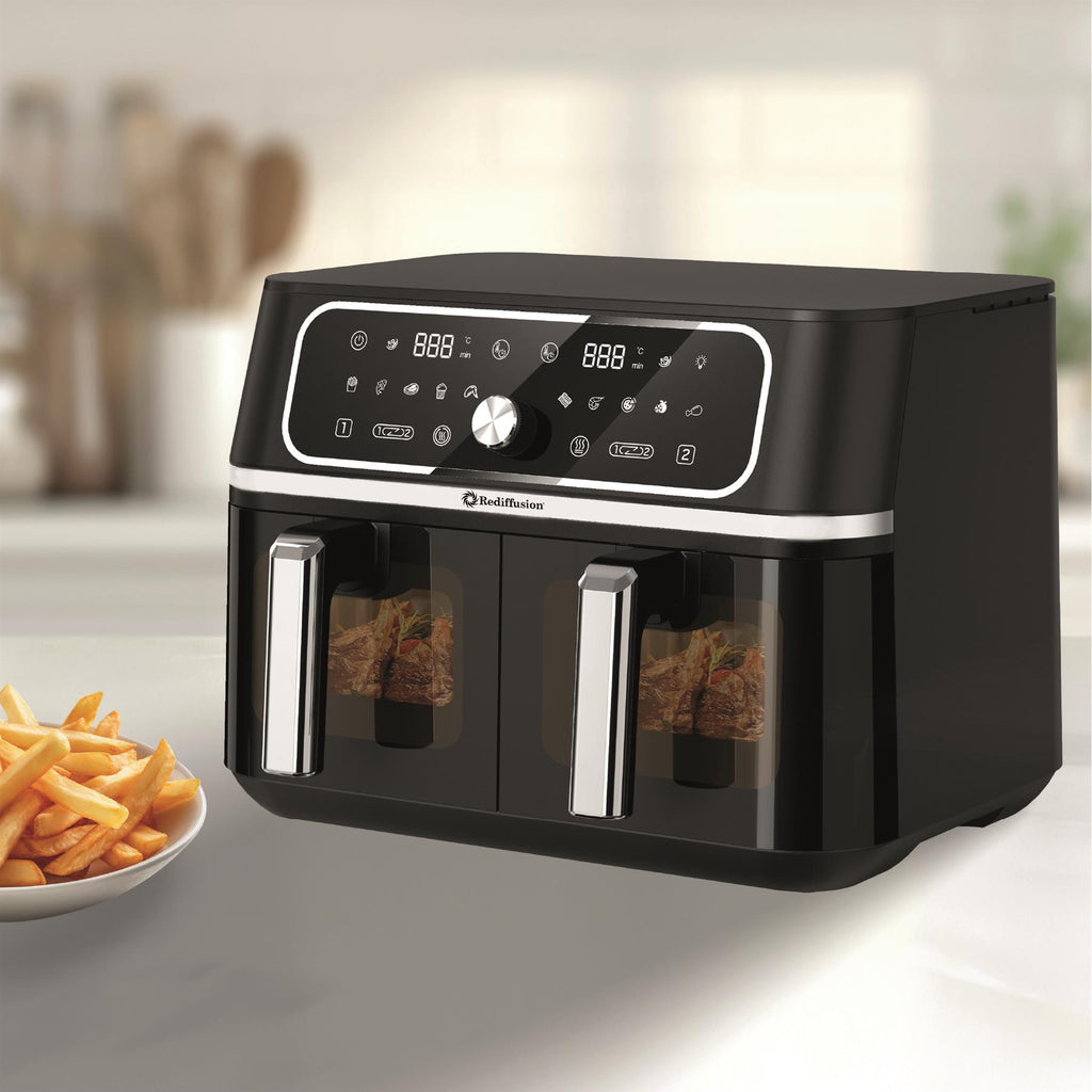 Rediffusion ClearCook 9L Dual Zone Air Fryer with Viewing Window
