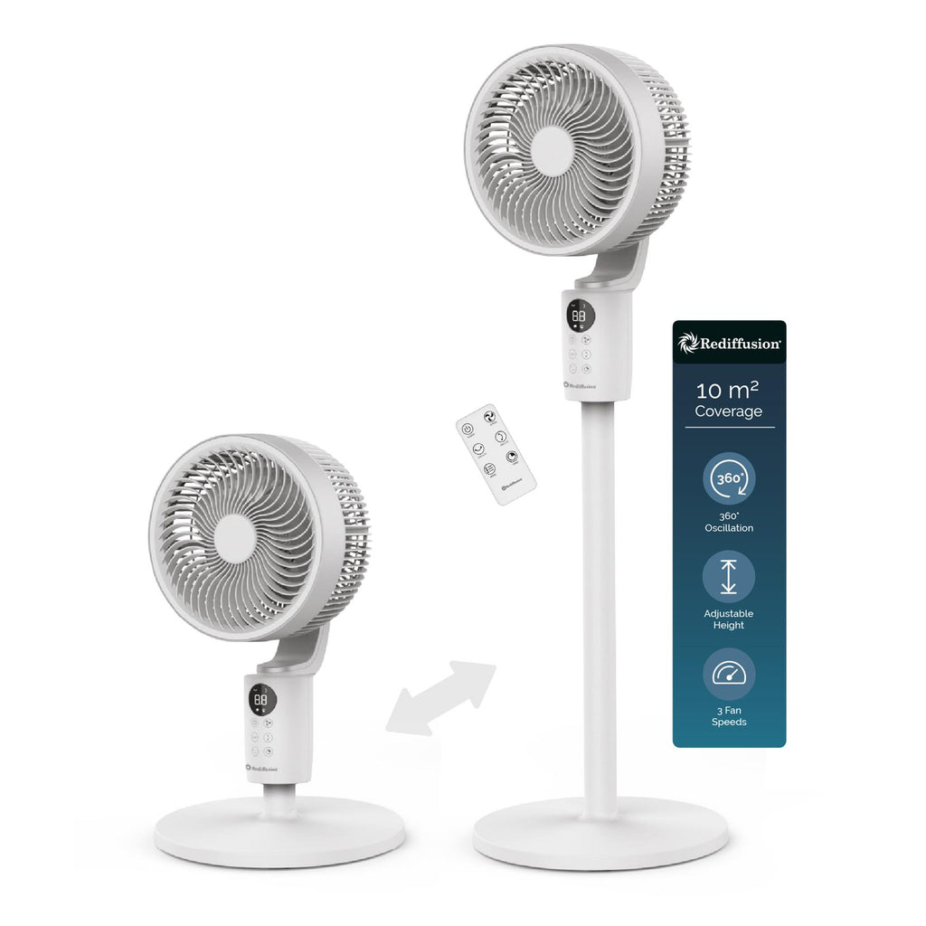 Rediffusion Air360 Adjustable Height Oscillating Fan