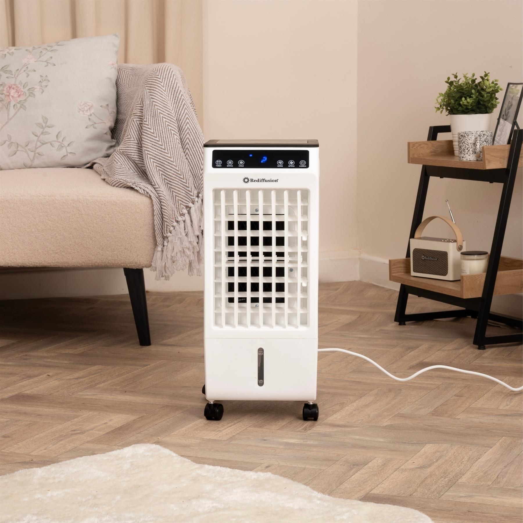 Rediffusion 4-in-1 Digital 6L Evaporative Air Cooler - White
