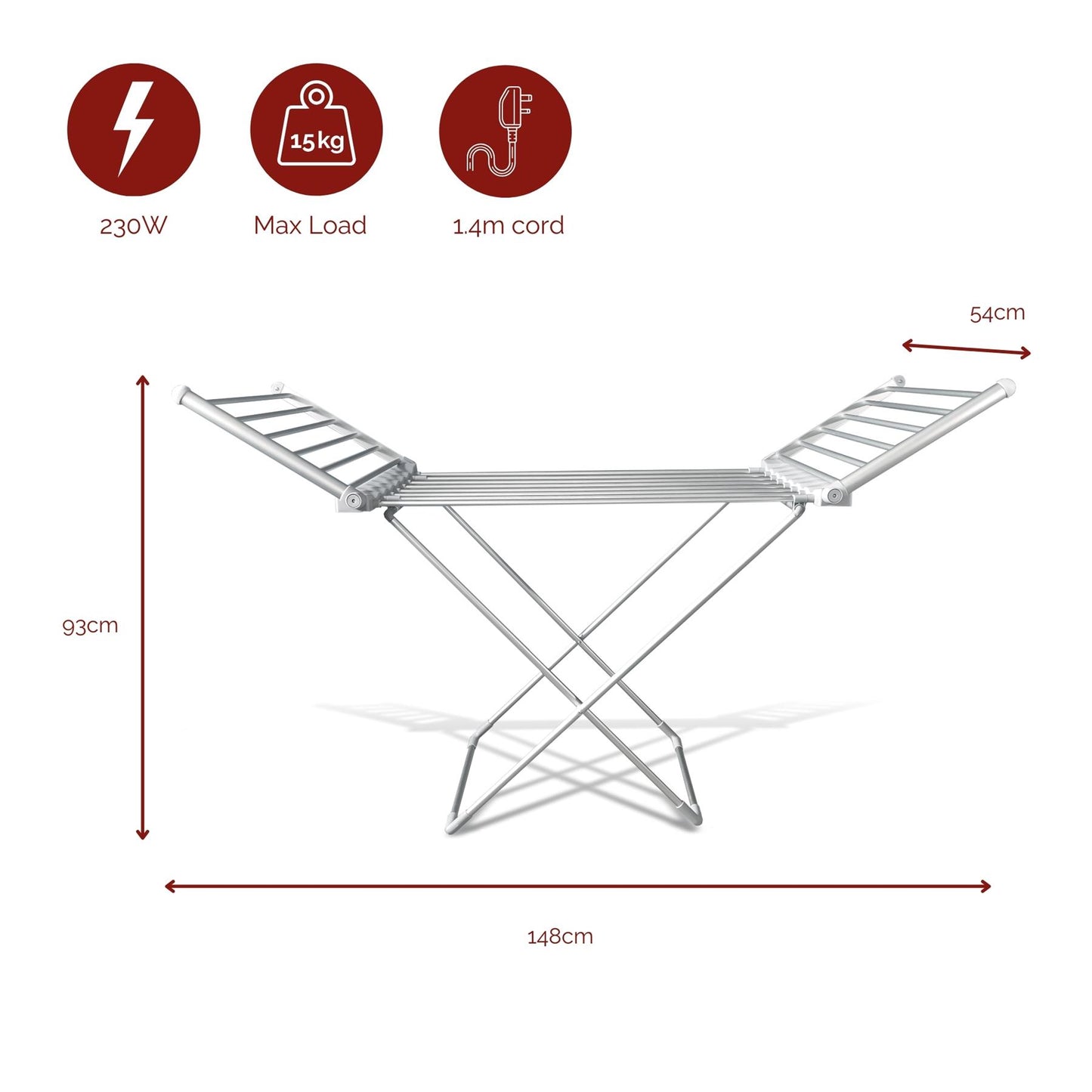 Rediffusion Winged Heated Clothes Airer