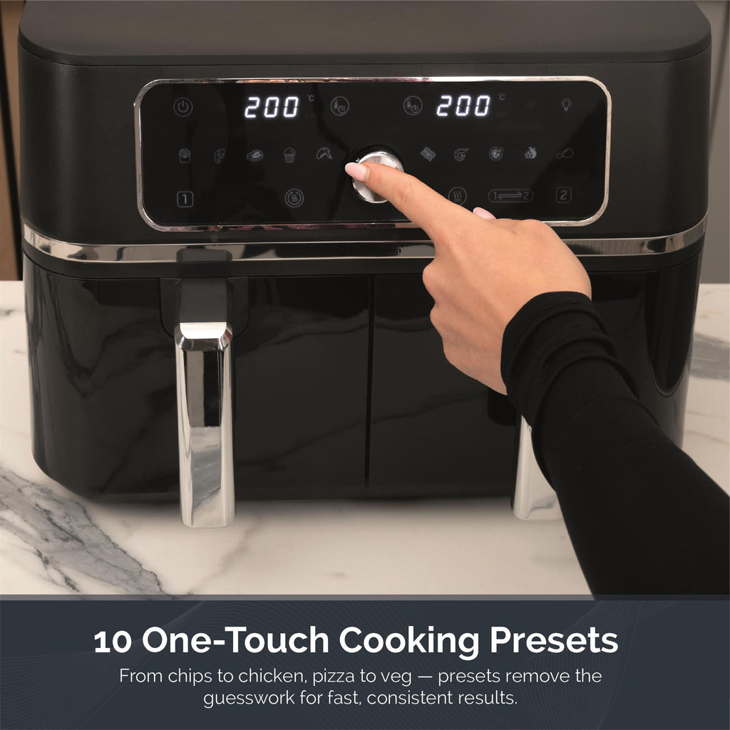 Rediffusion ClearCook 9L Dual Zone Air Fryer with Viewing Window