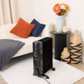 Rediffusion 9 Fin Oil Filled Radiator 2KW Black