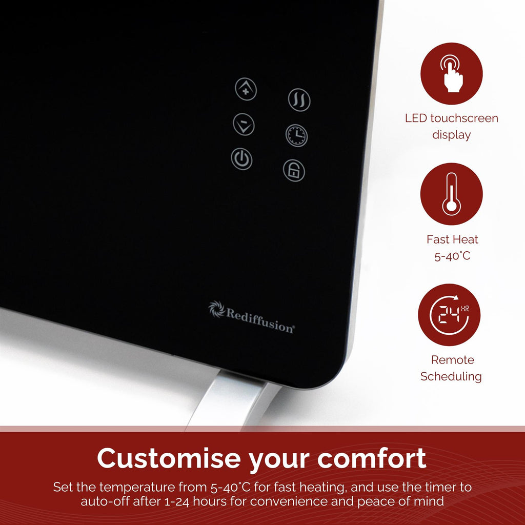Rediffusion Smart Glass Panel Heater