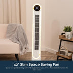 Rediffusion Halo 42" Digital Tower Fan - White