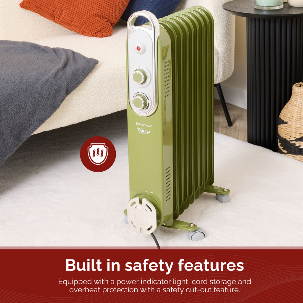 Rediffusion Vintage 9 Fin Oil Filled Radiator