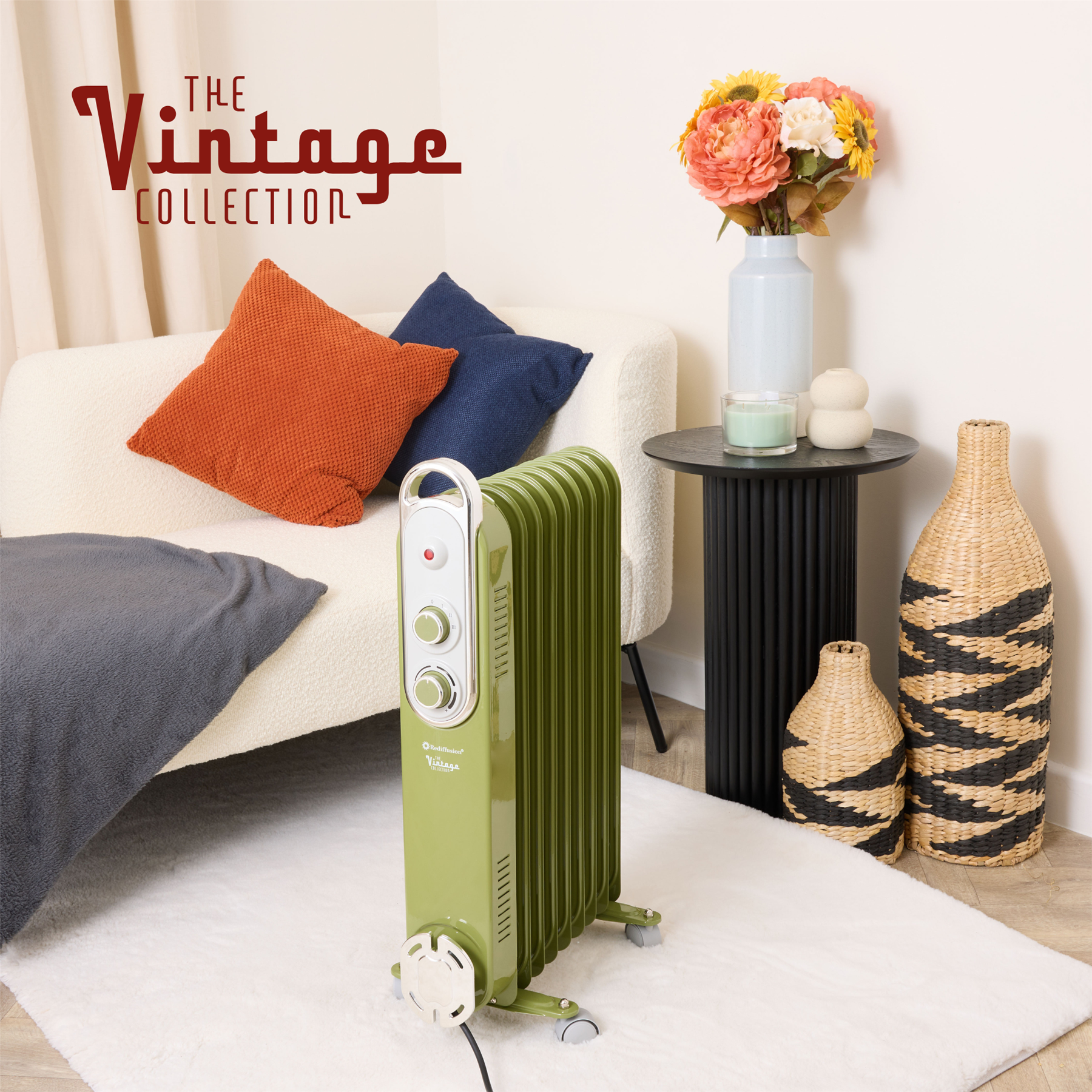 Rediffusion Vintage 9 Fin Oil Filled Radiator