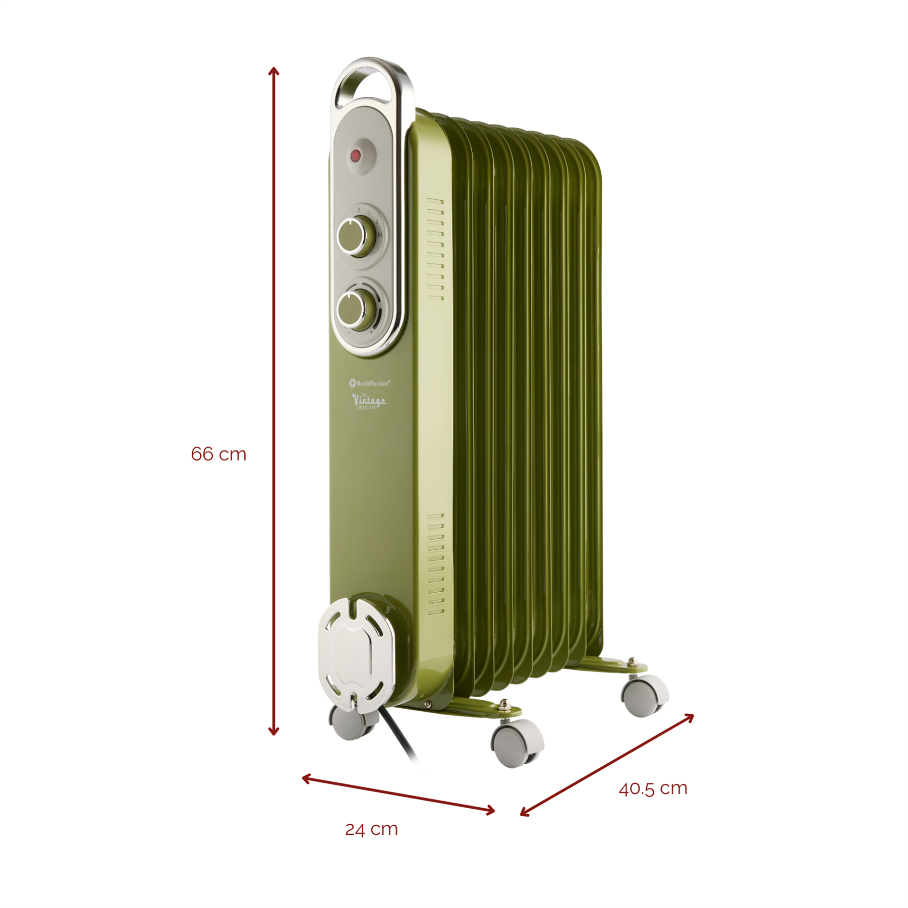 Rediffusion Vintage 9 Fin Oil Filled Radiator