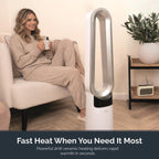 Rediffusion ZenAir Bladeless 3 in 1 Air Purifier, Fan & Heater - White