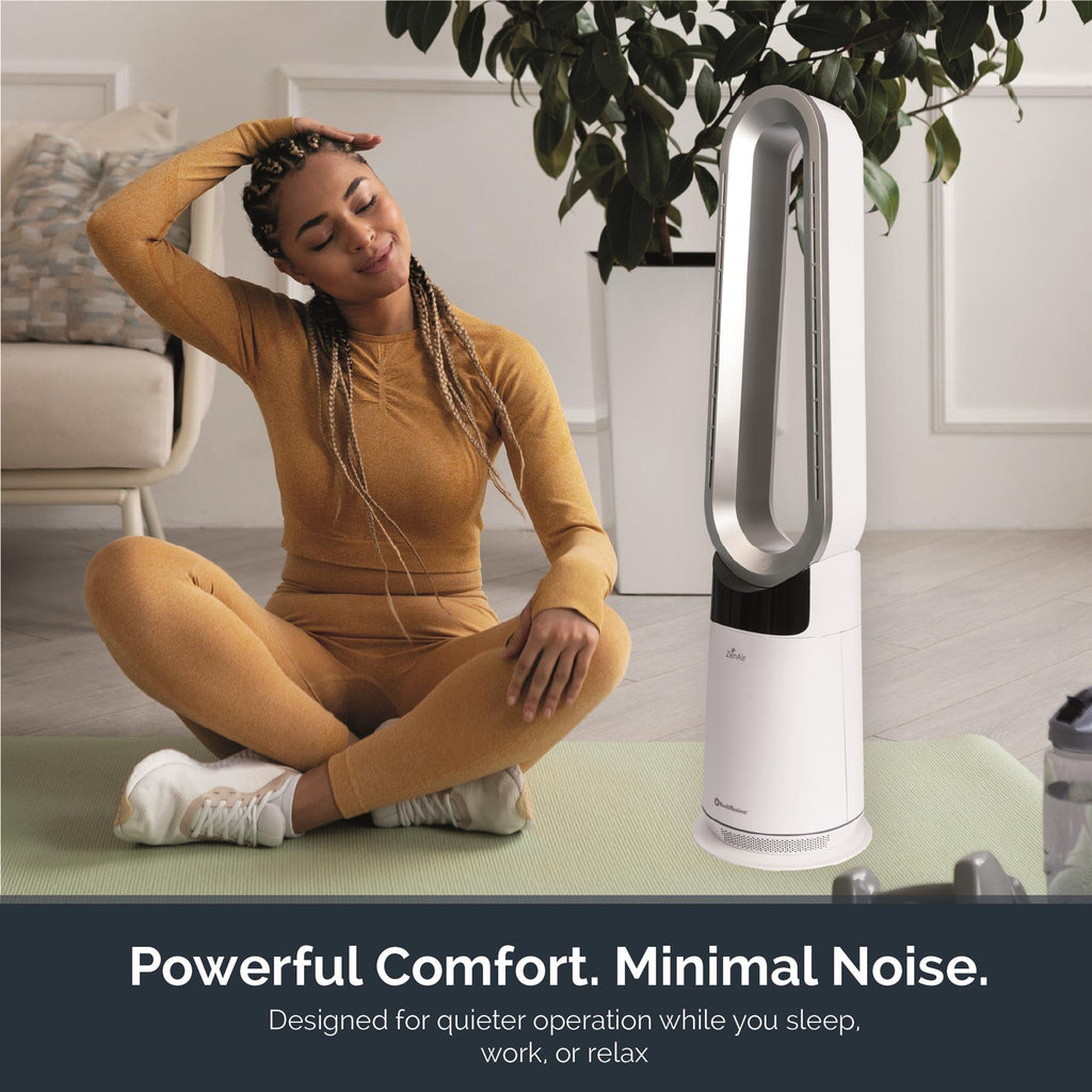 Rediffusion ZenAir Bladeless 3 in 1 Air Purifier, Fan & Heater - White
