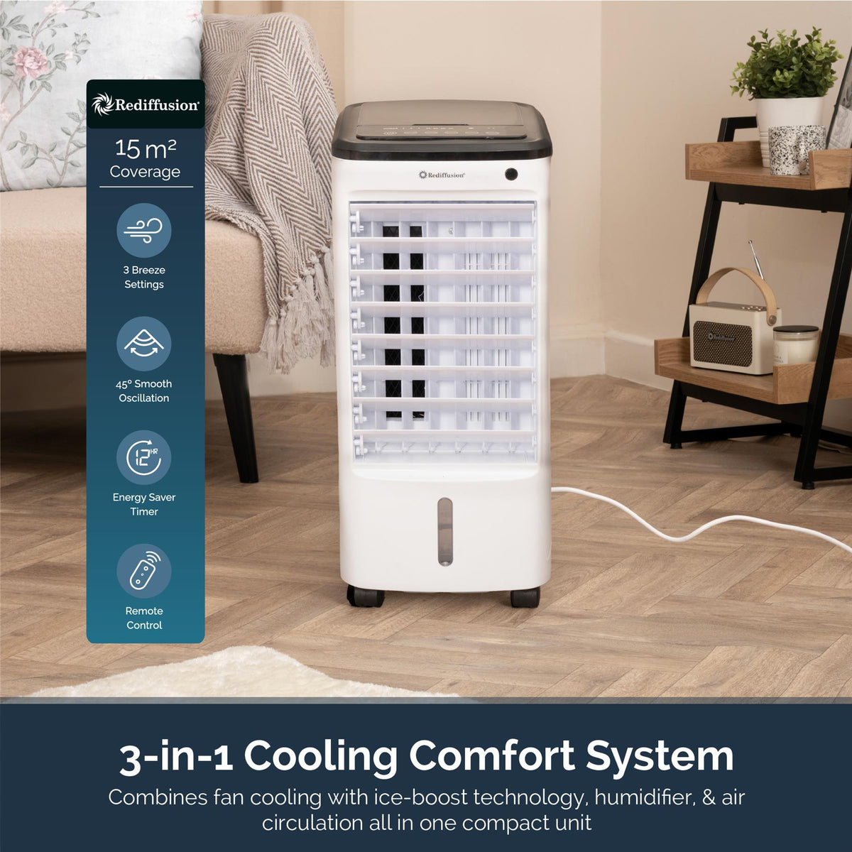 Rediffusion 4L Portable Evaporative Air Cooler