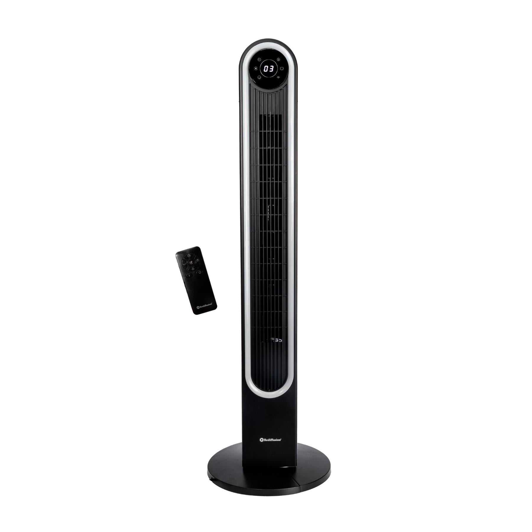Rediffusion Halo 42" Digital Tower Fan - Black