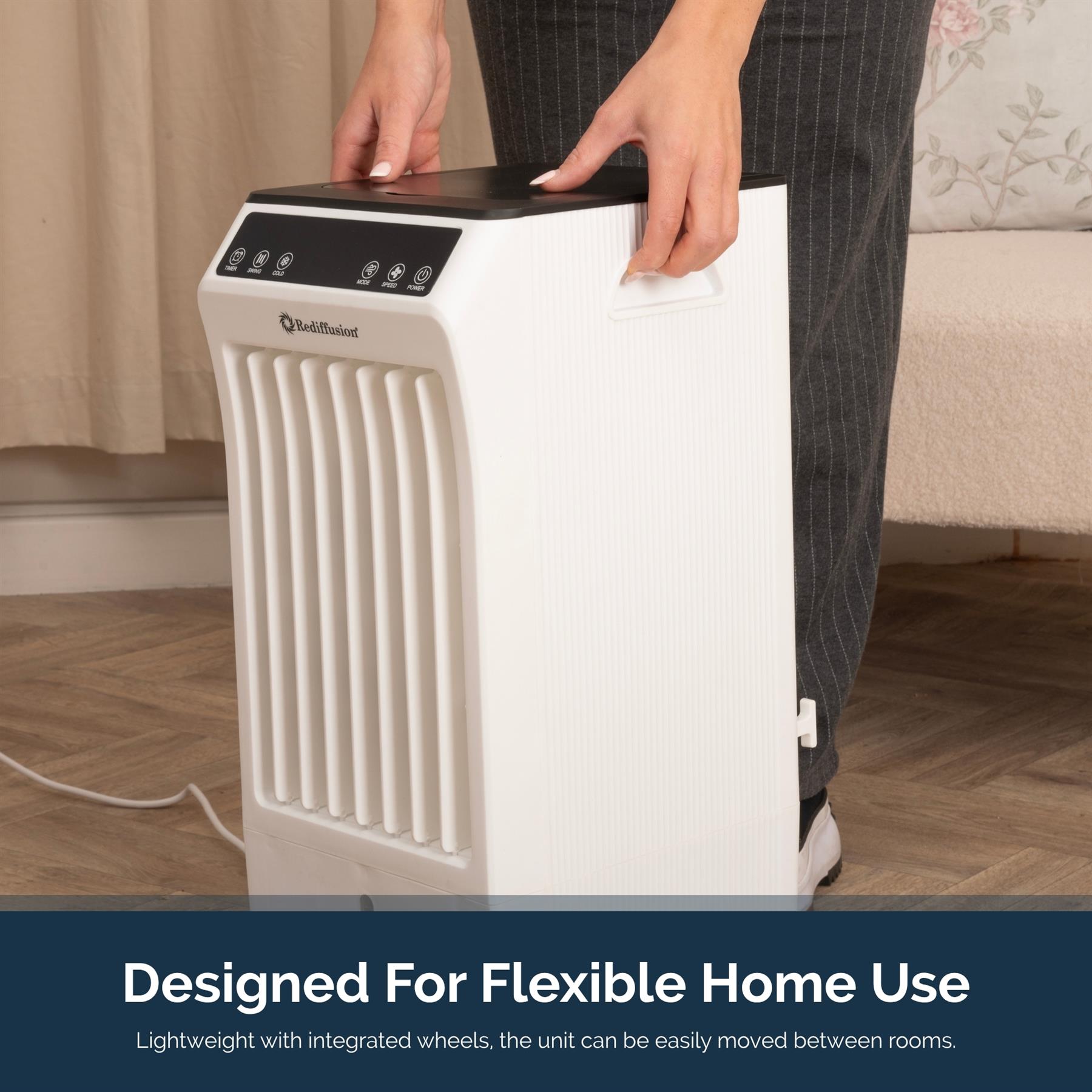 Rediffusion 4-in-1 Digital 6L Evaporative Air Cooler - White