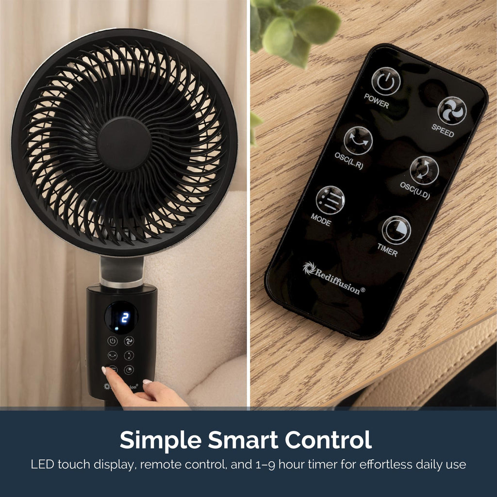 Rediffusion Air360 Adjustable Height Oscillating Fan