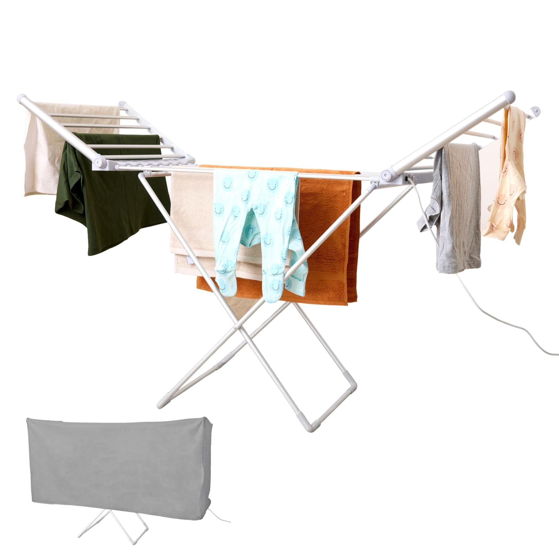 Rediffusion Winged Heated Clothes Airer with Cover