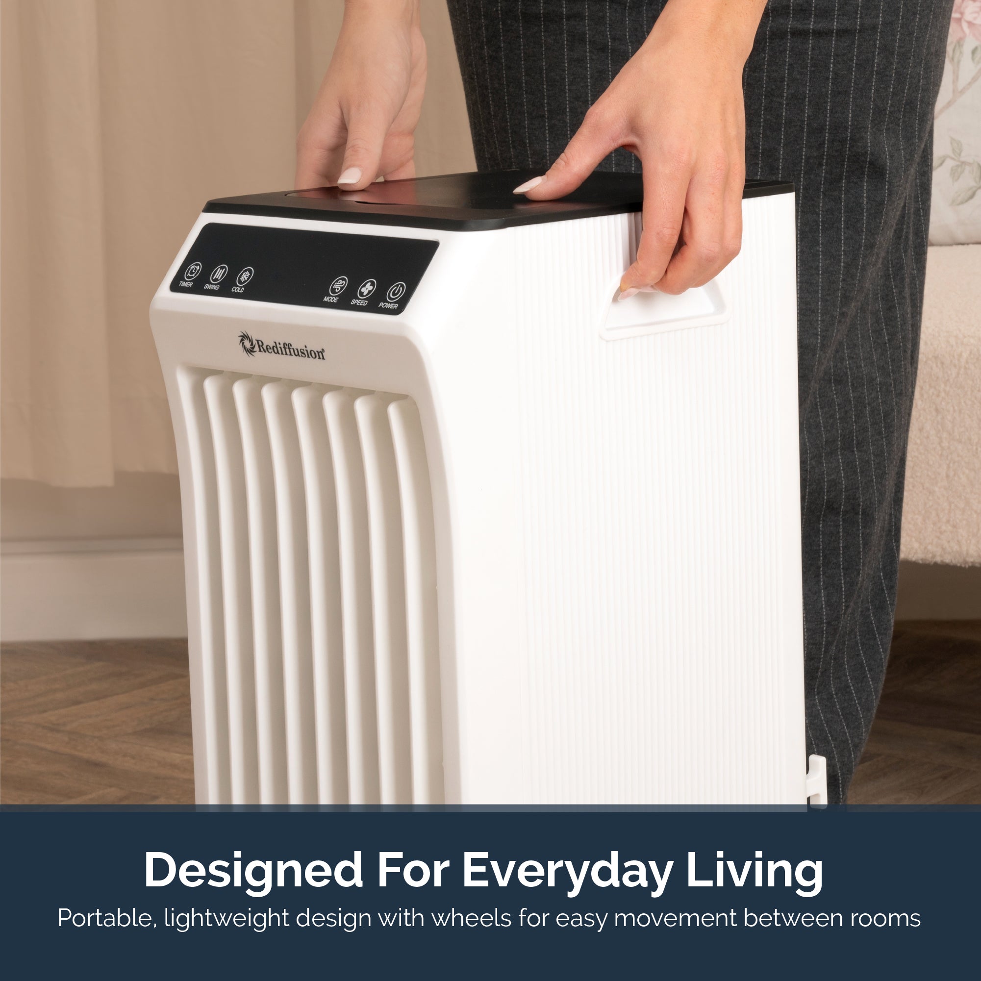 Rediffusion 4-in-1 Digital 6L Evaporative Air Cooler - White