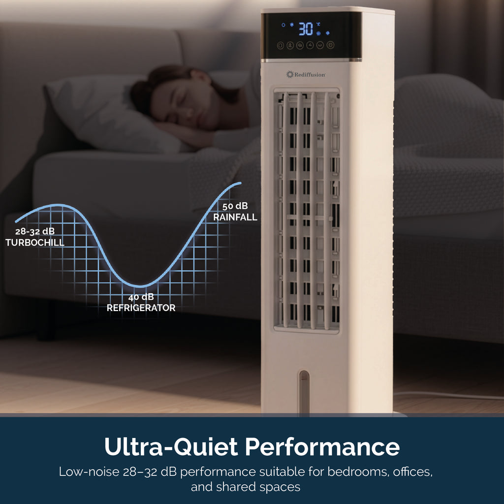 Rediffusion TurboChill 3-in-1 Digital Tower Air Cooler - White