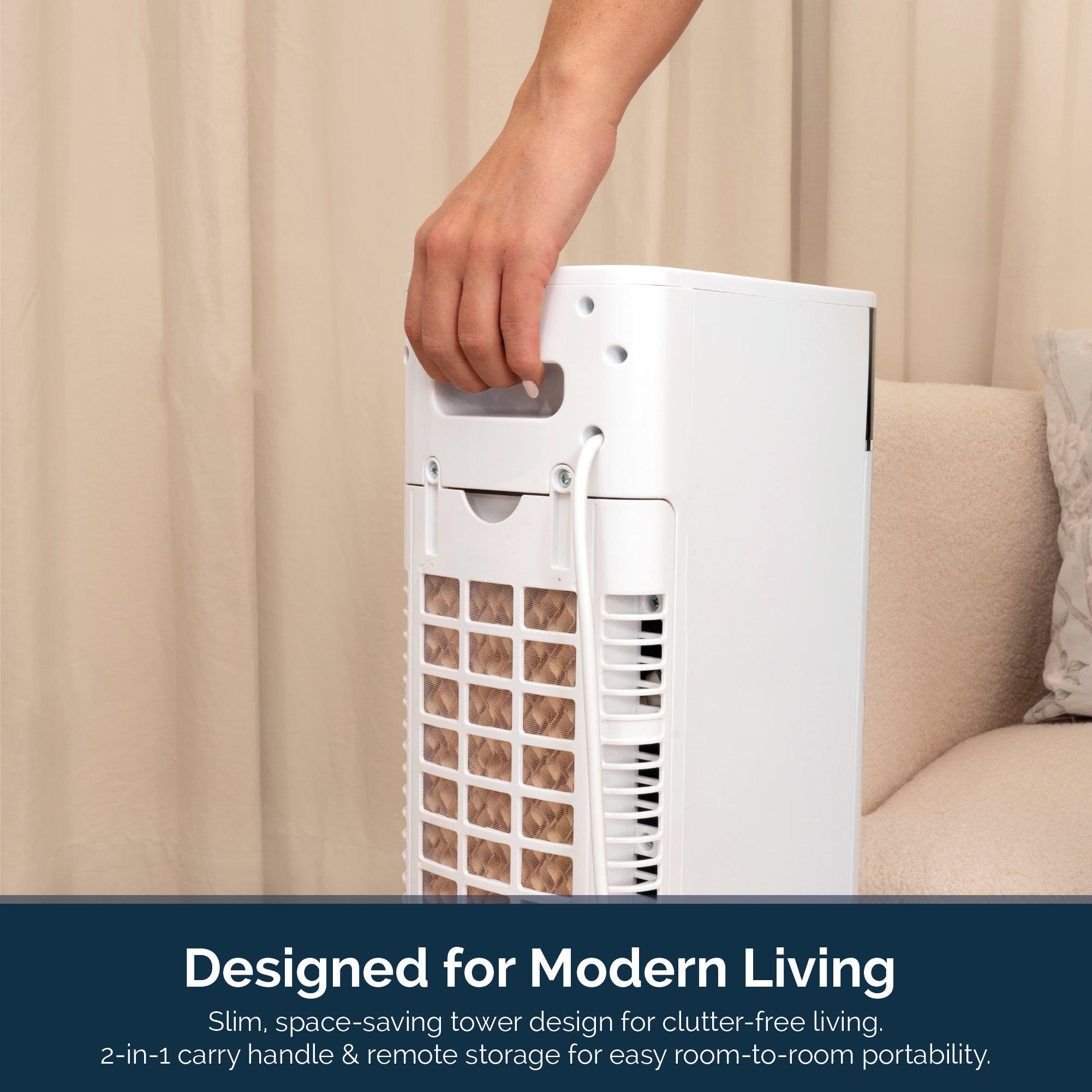 Rediffusion TurboChill 3-in-1 Digital Tower Air Cooler - White