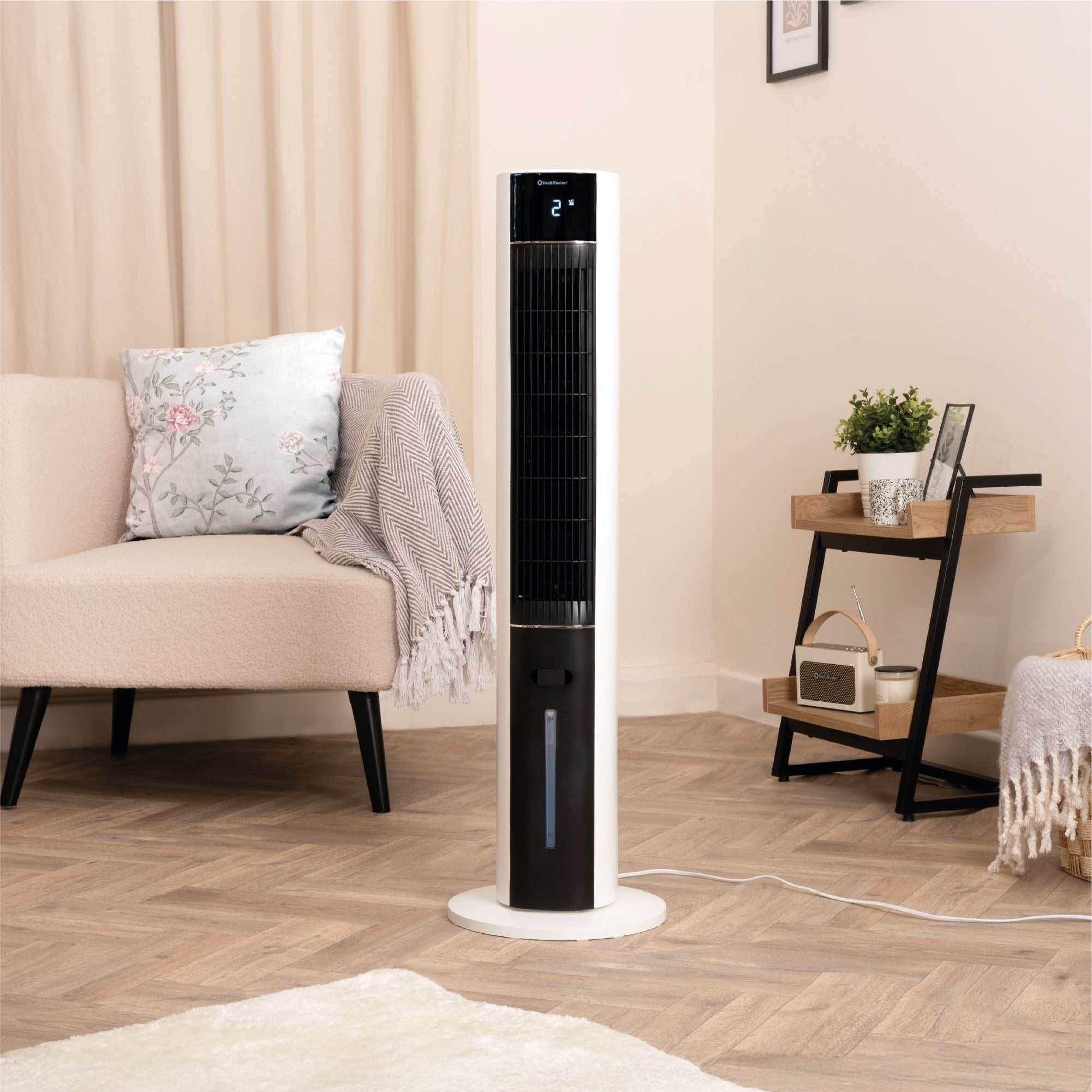 Rediffusion ArcticBreeze Digital 38" Tower Air Cooler - White