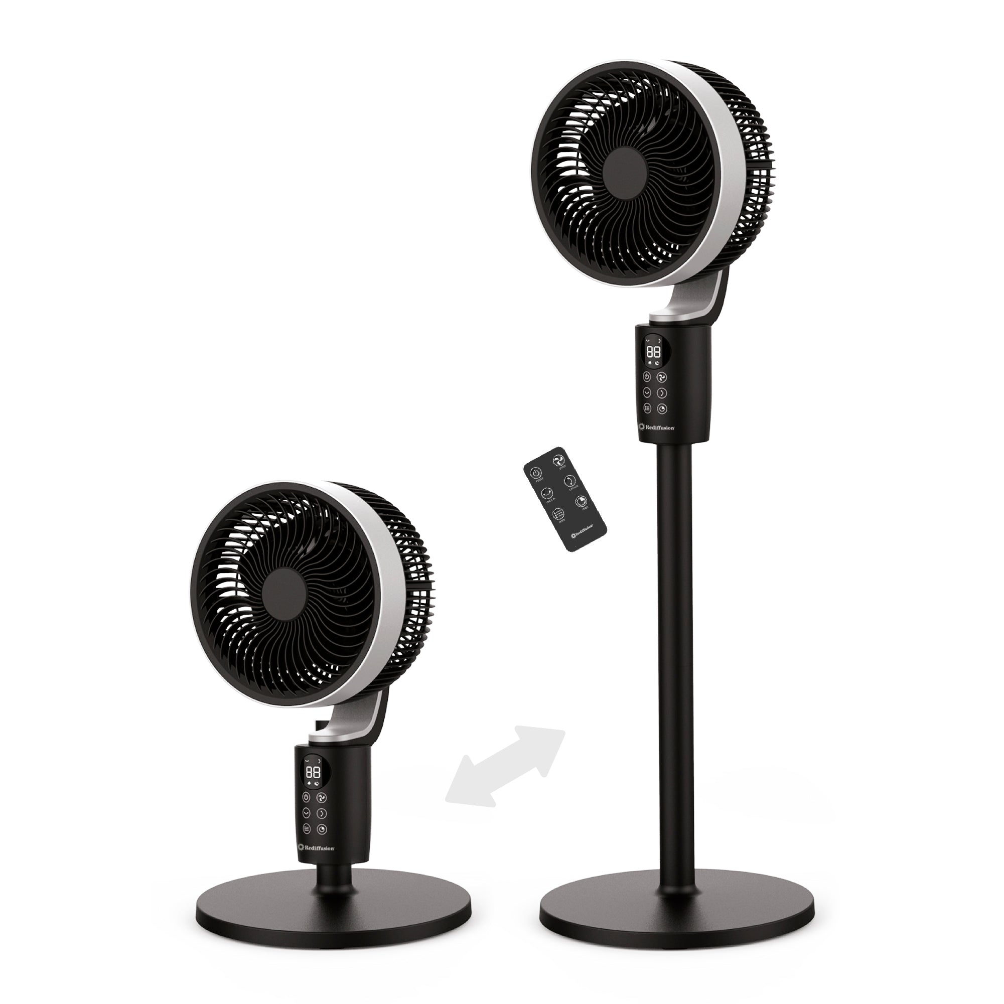 Rediffusion Air360 Oscillating Fan - Black