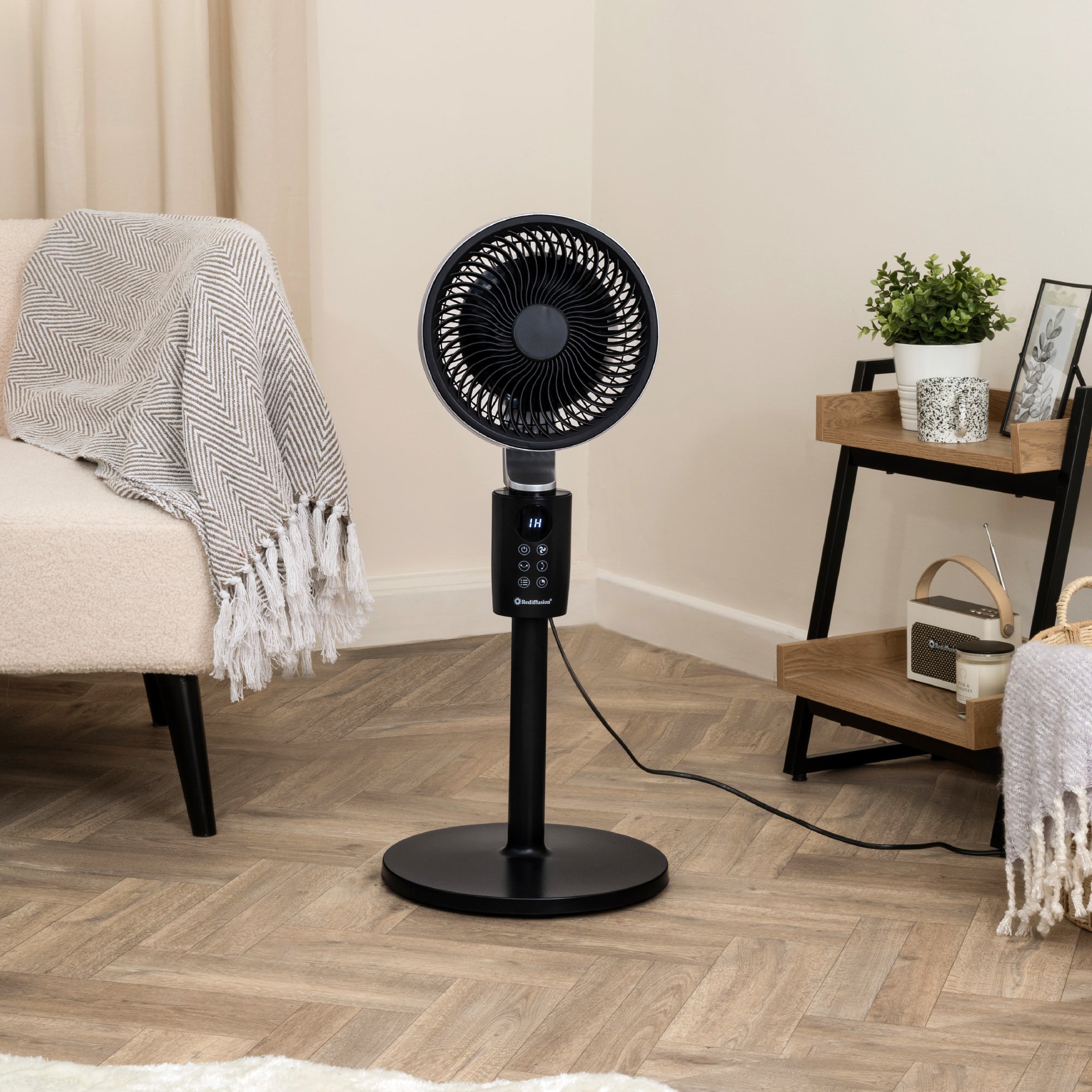 Rediffusion Air360 Oscillating Fan - Black