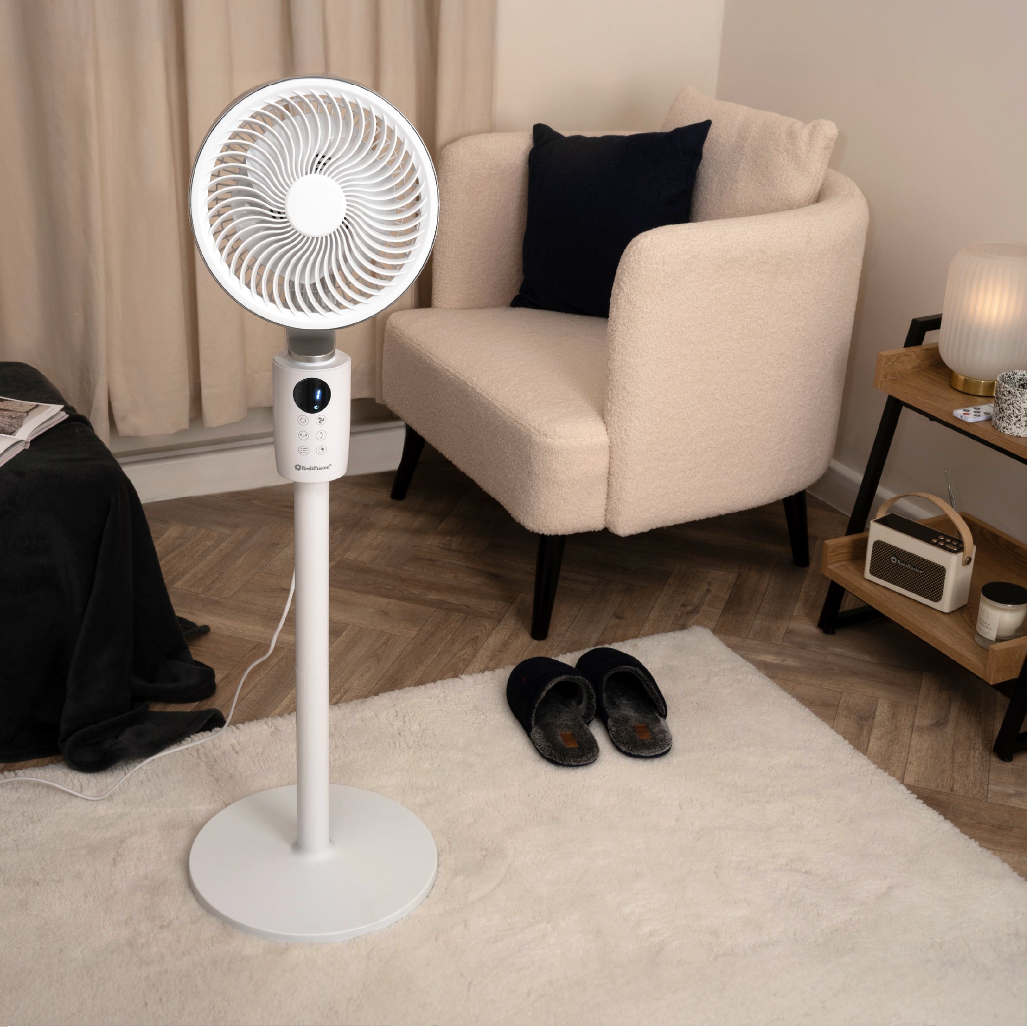 Rediffusion Air360 Oscillating Fan - White