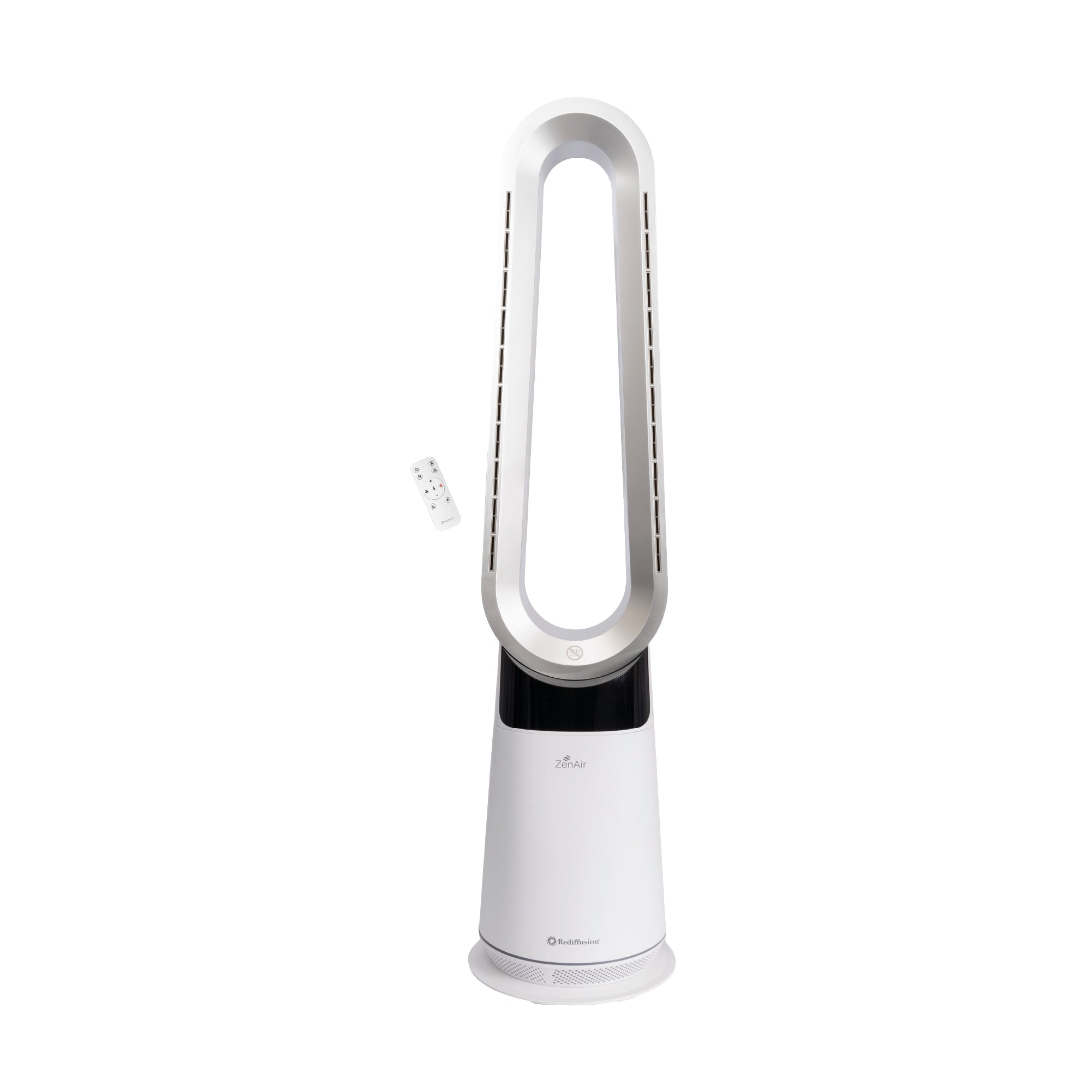Rediffusion ZenAir Bladeless 3 in 1 Air Purifier, Fan & Heater - White