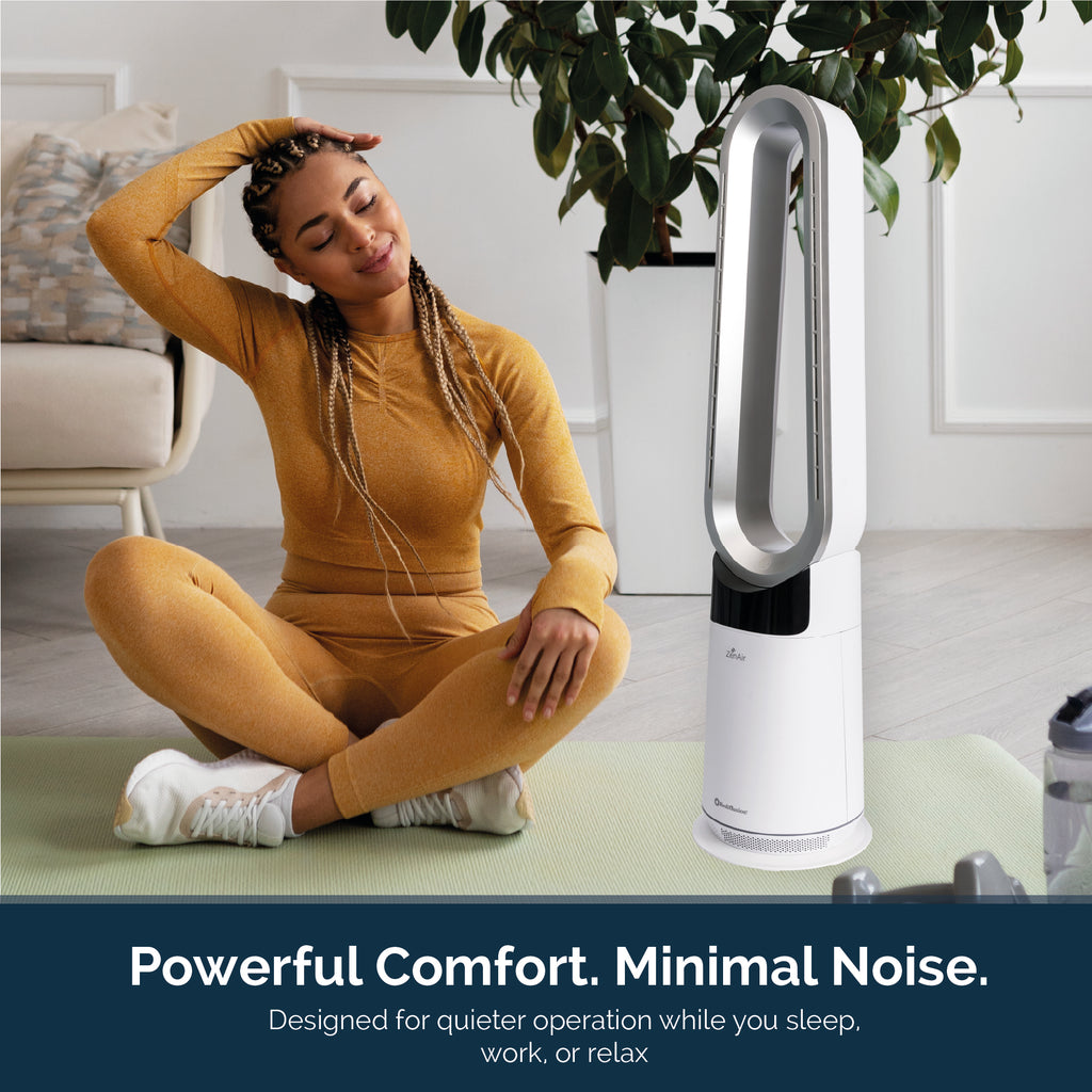 Rediffusion ZenAir Bladeless 3 in 1 Air Purifier, Fan & Heater - White
