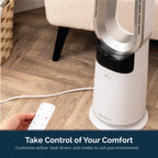 Rediffusion ZenAir Bladeless 3 in 1 Air Purifier, Fan & Heater - White