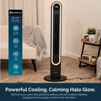 Rediffusion Halo 42" Digital Tower Fan - Black
